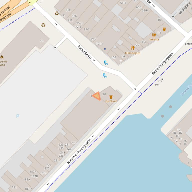 Kaart van postcodegebied 1011VC.