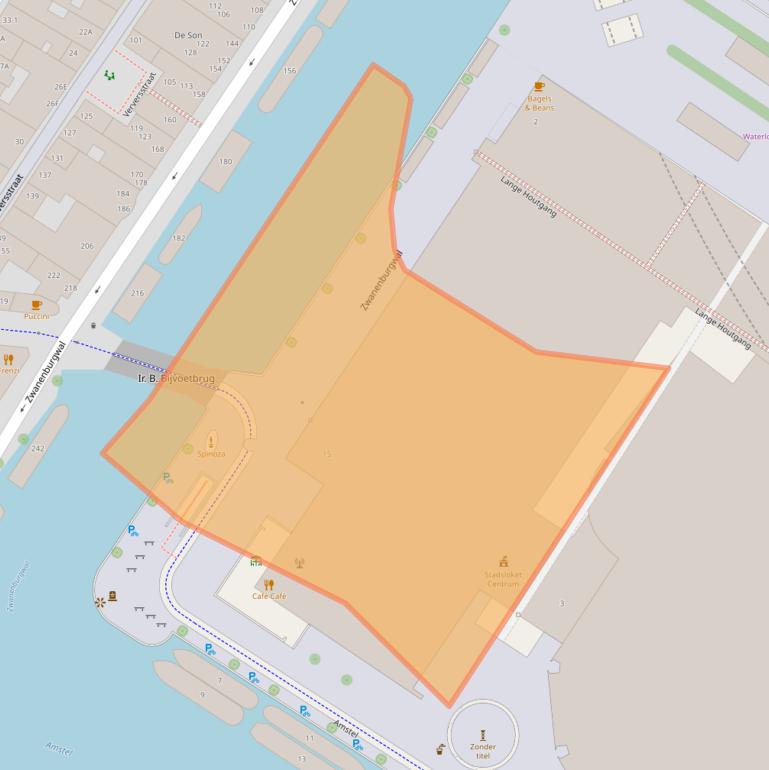 Kaart van postcodegebied 1011VW.