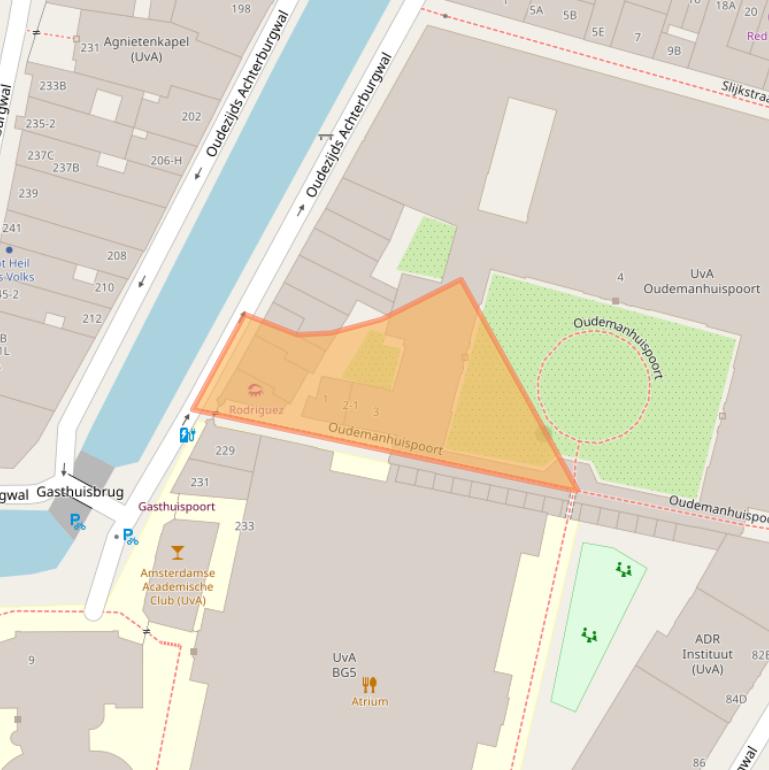 Kaart van postcodegebied 1012CN.