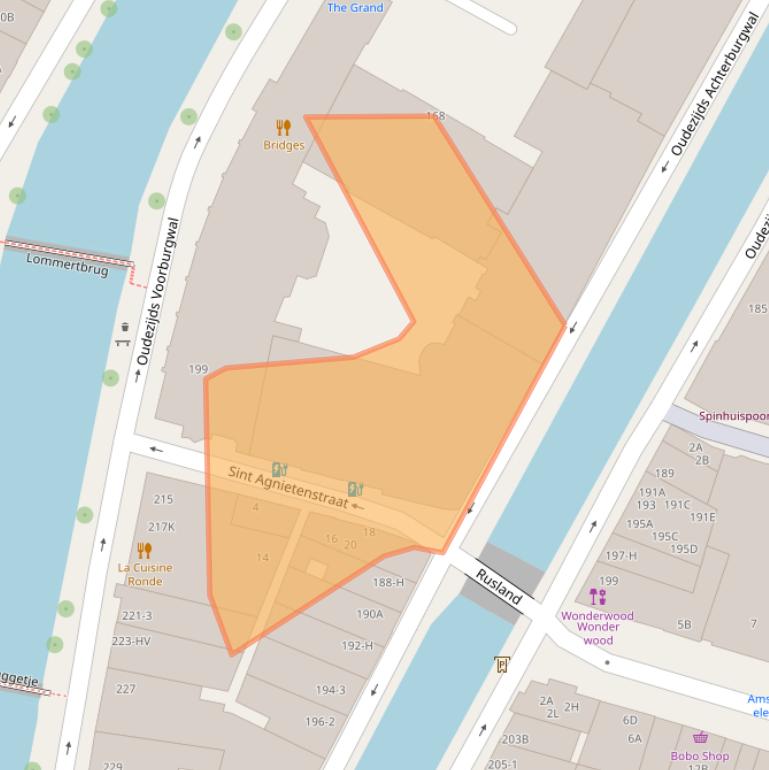 Kaart van postcodegebied 1012EG.