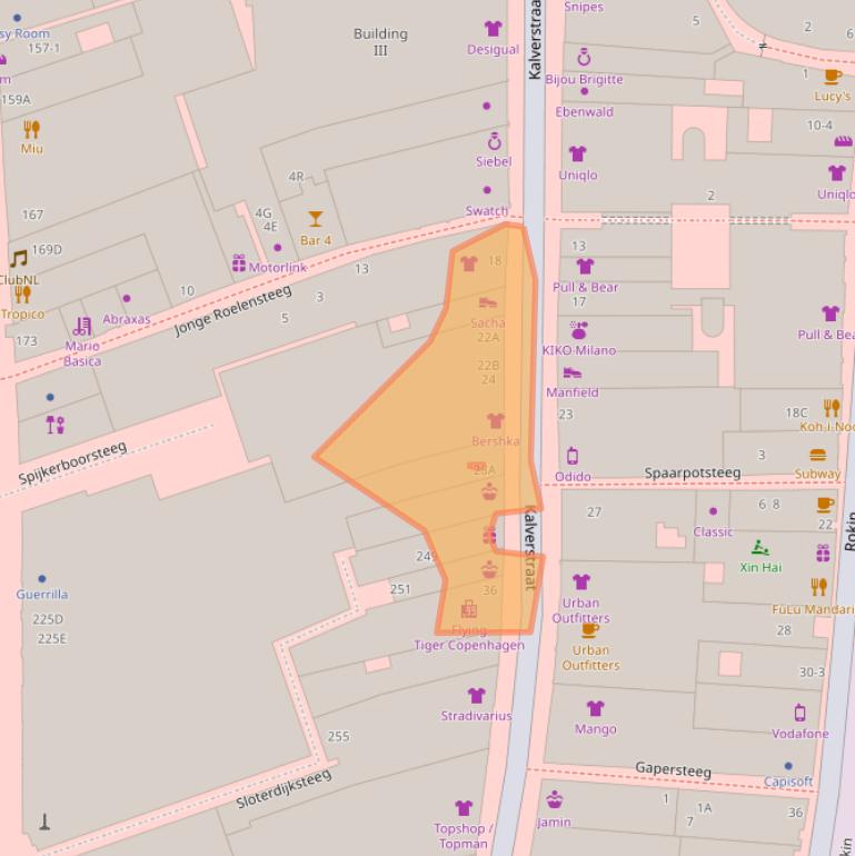 Kaart van postcodegebied 1012PD.