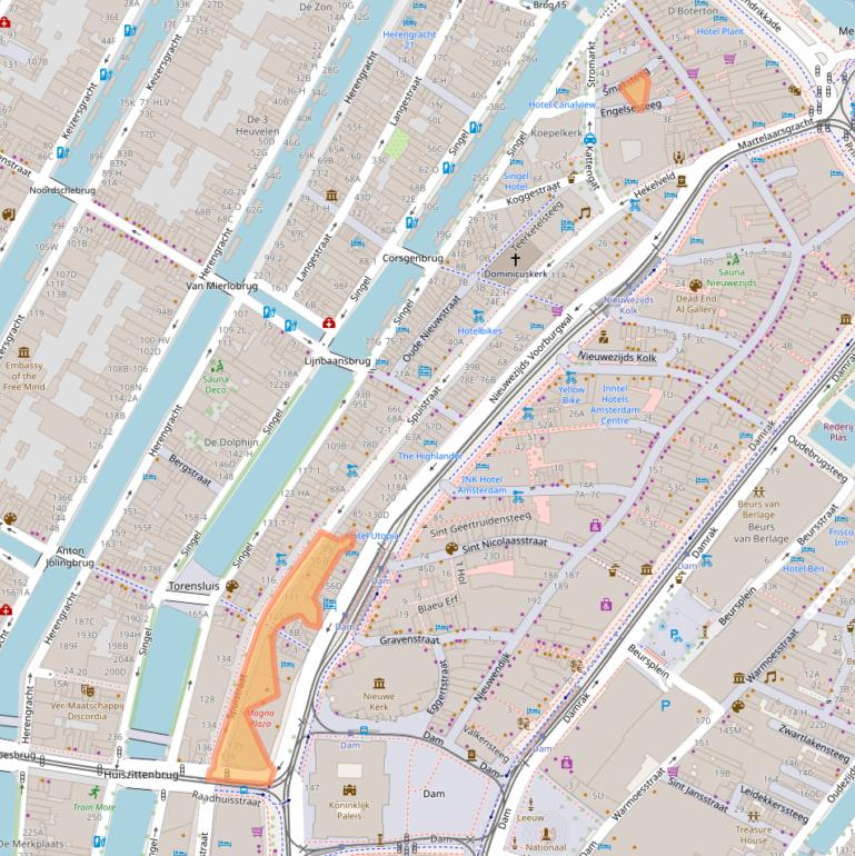 Kaart van postcodegebied 1012SV.