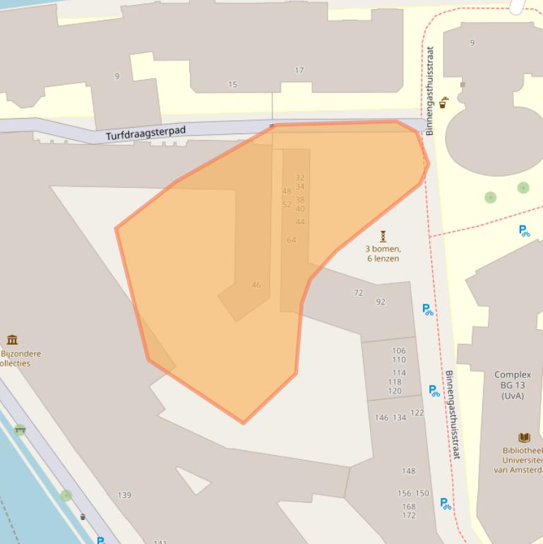 Kaart van postcodegebied 1012ZD.