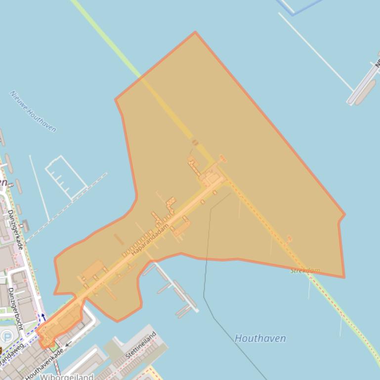 Kaart van postcodegebied 1013AK.