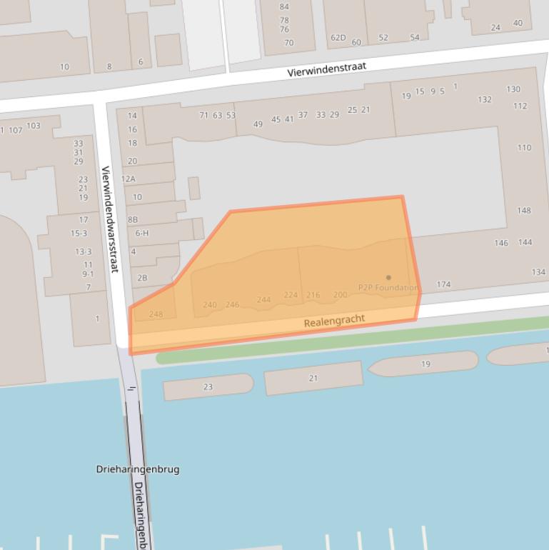 Kaart van postcodegebied 1013AV.