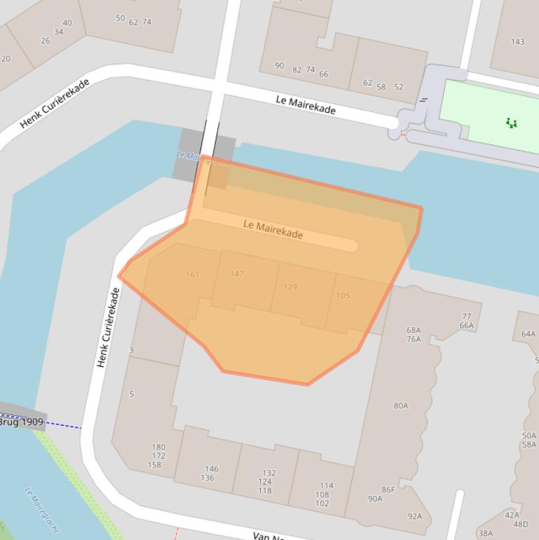 Kaart van postcodegebied 1013CC.