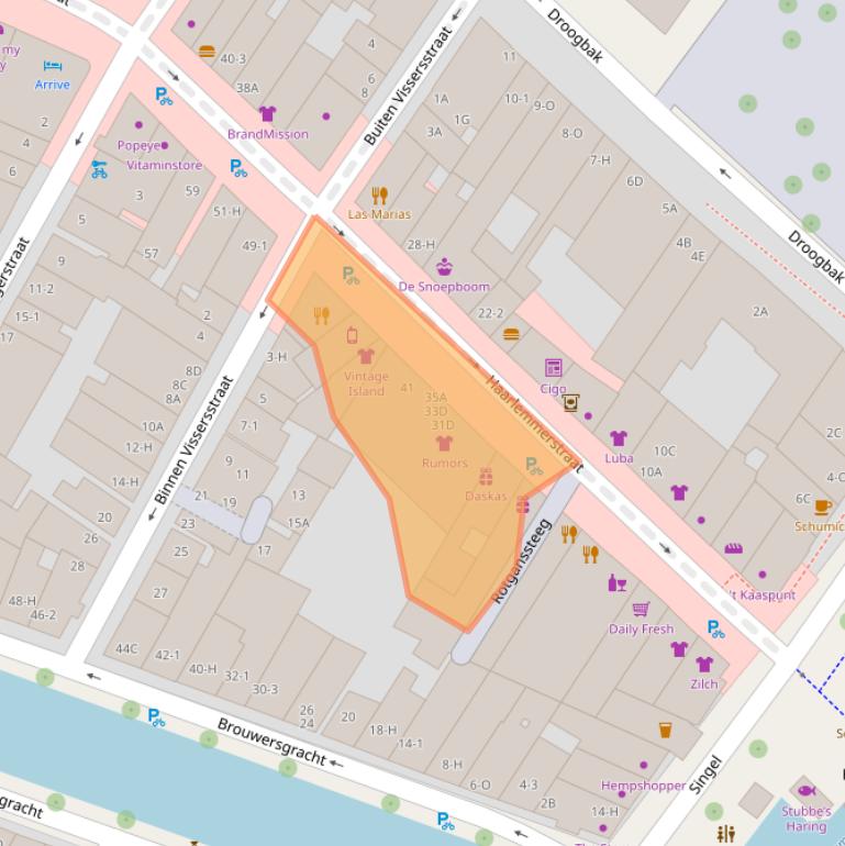 Kaart van postcodegebied 1013EJ.