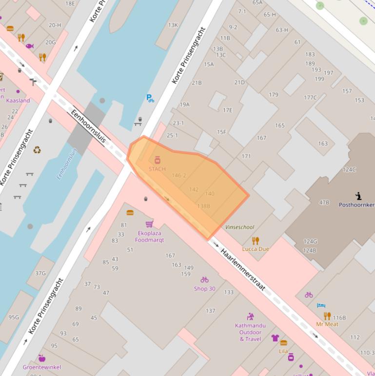 Kaart van postcodegebied 1013EZ.