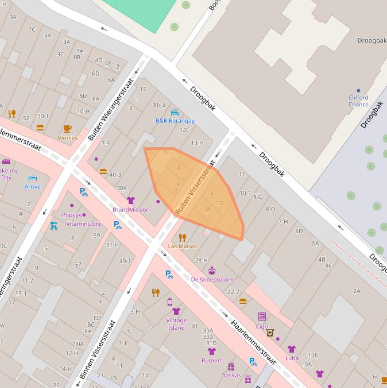 Kaart van postcodegebied 1013GB.