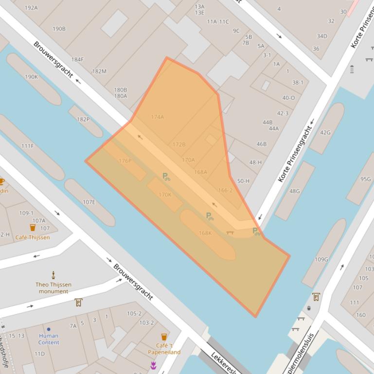 Kaart van postcodegebied 1013HB.