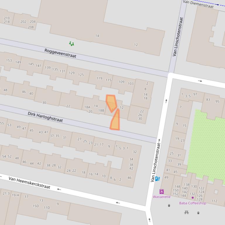 Kaart van postcodegebied 1013PG.