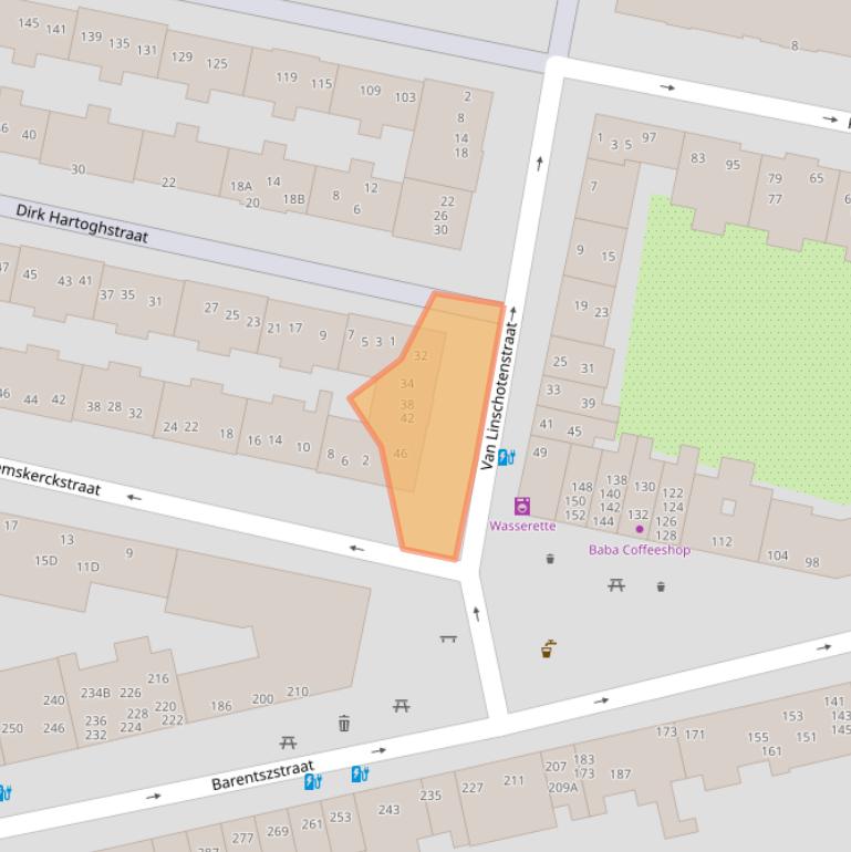 Kaart van postcodegebied 1013PN.