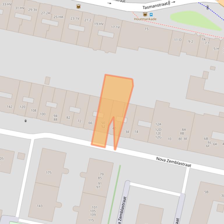 Kaart van postcodegebied 1013RM.