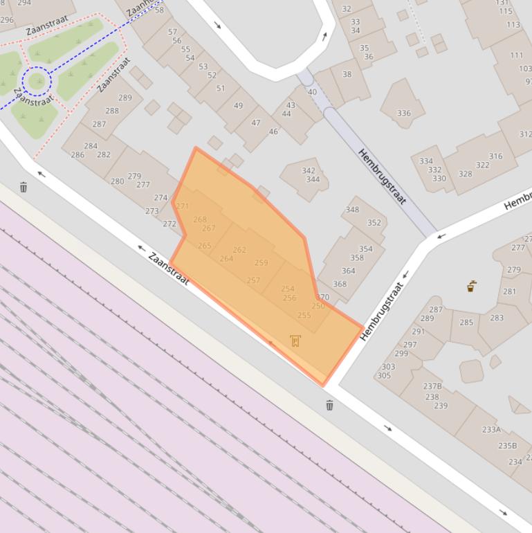 Kaart van postcodegebied 1013RZ.