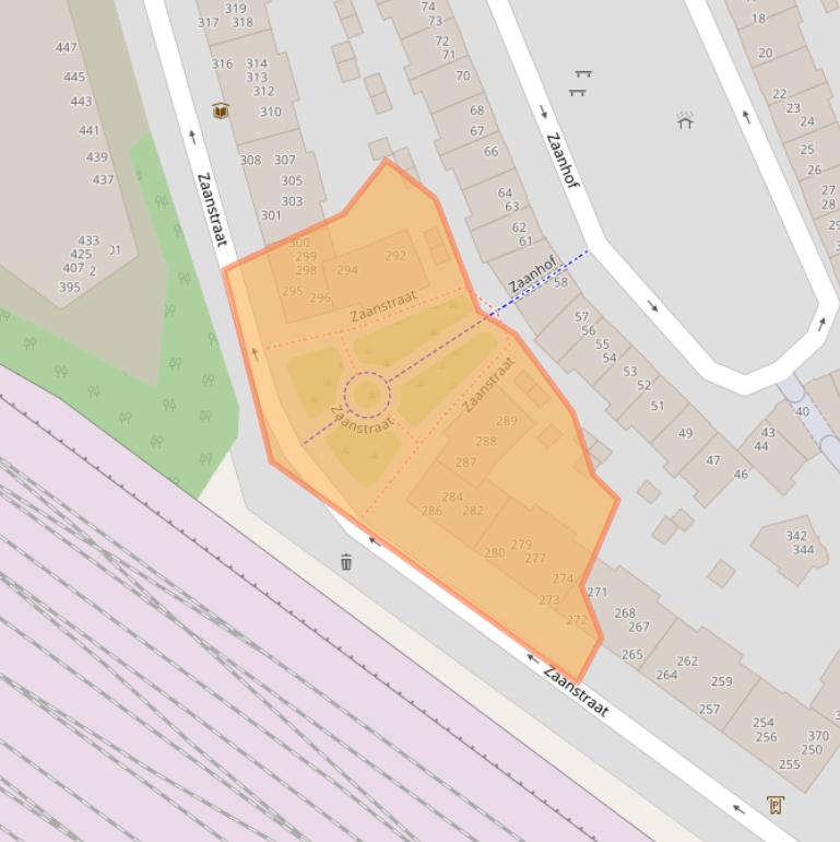 Kaart van postcodegebied 1013SB.