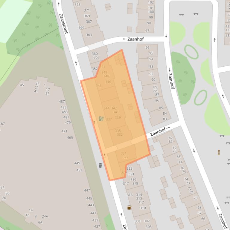 Kaart van postcodegebied 1013SE.