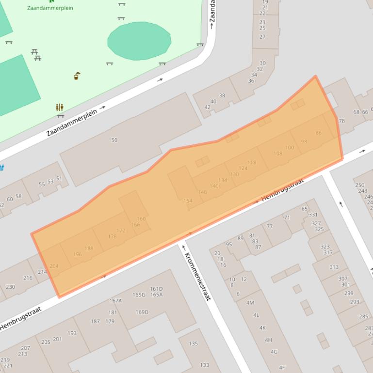 Kaart van postcodegebied 1013XC.