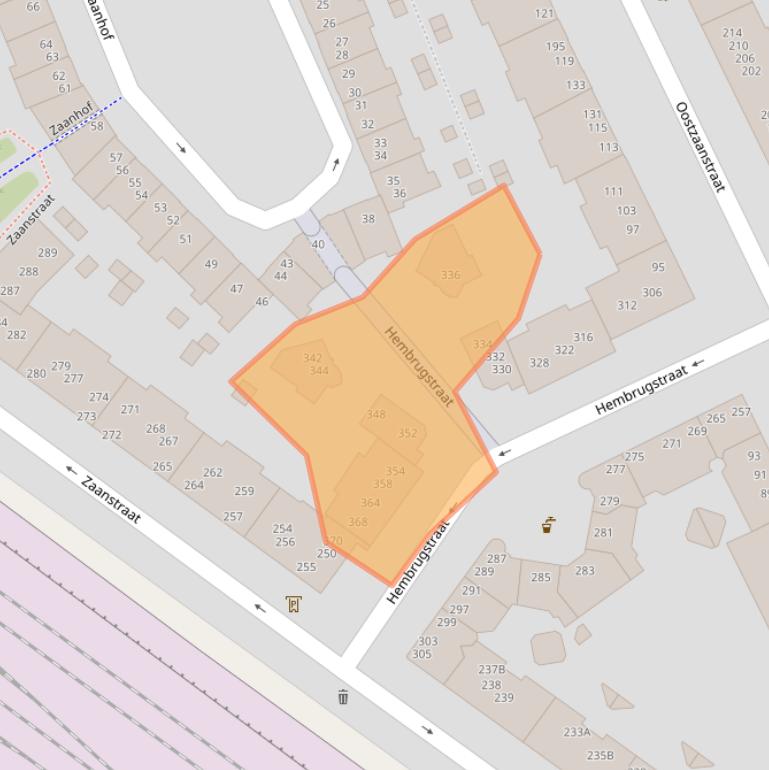 Kaart van postcodegebied 1013XG.