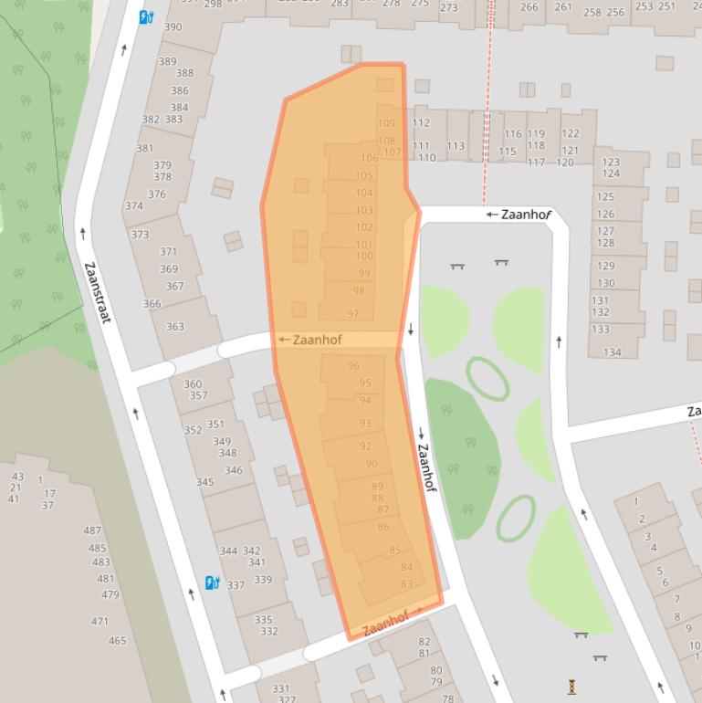 Kaart van postcodegebied 1013XZ.