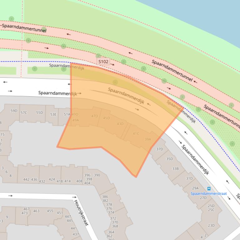 Kaart van postcodegebied 1013ZP.