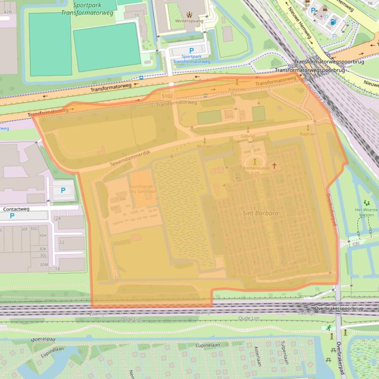 Kaart van postcodegebied 1014AA.