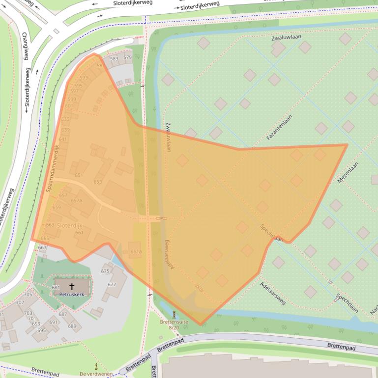 Kaart van postcodegebied 1014AD.