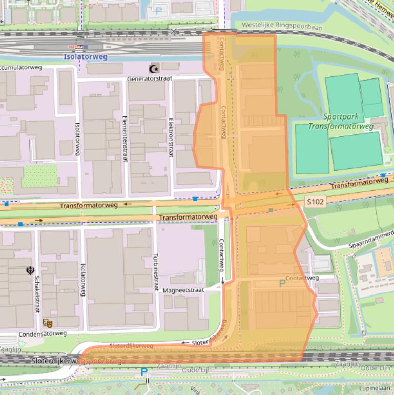 Kaart van postcodegebied 1014AN.