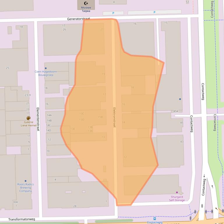 Kaart van postcodegebied 1014AP.