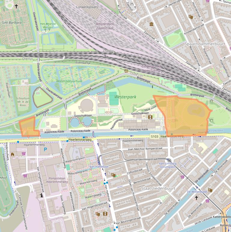 Kaart van postcodegebied 1014BE.