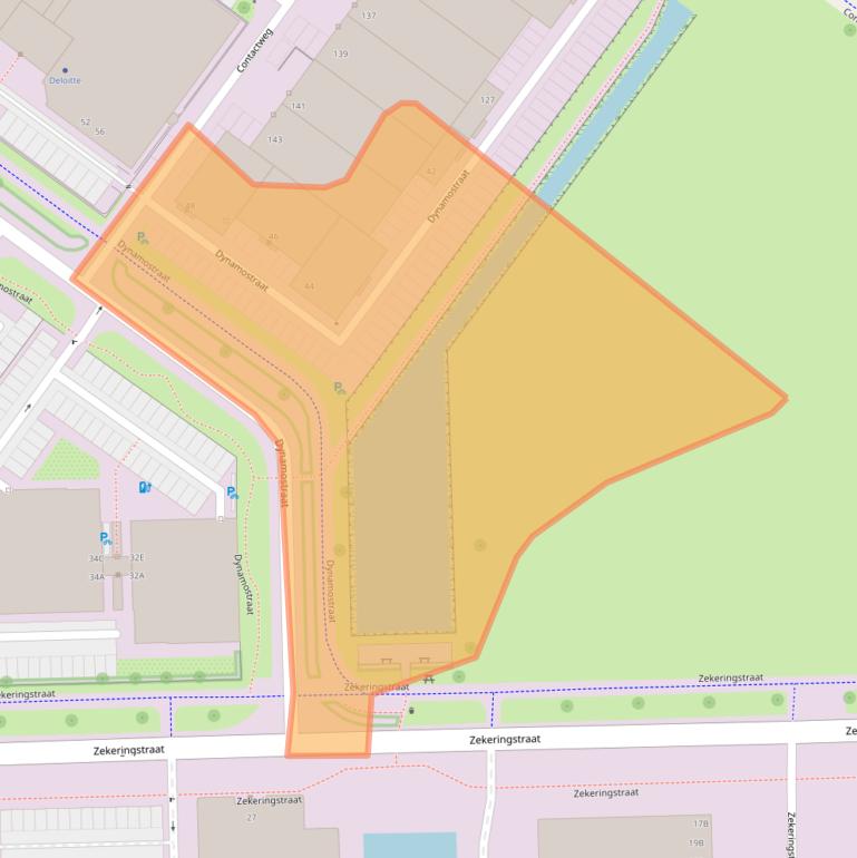 Kaart van postcodegebied 1014BK.