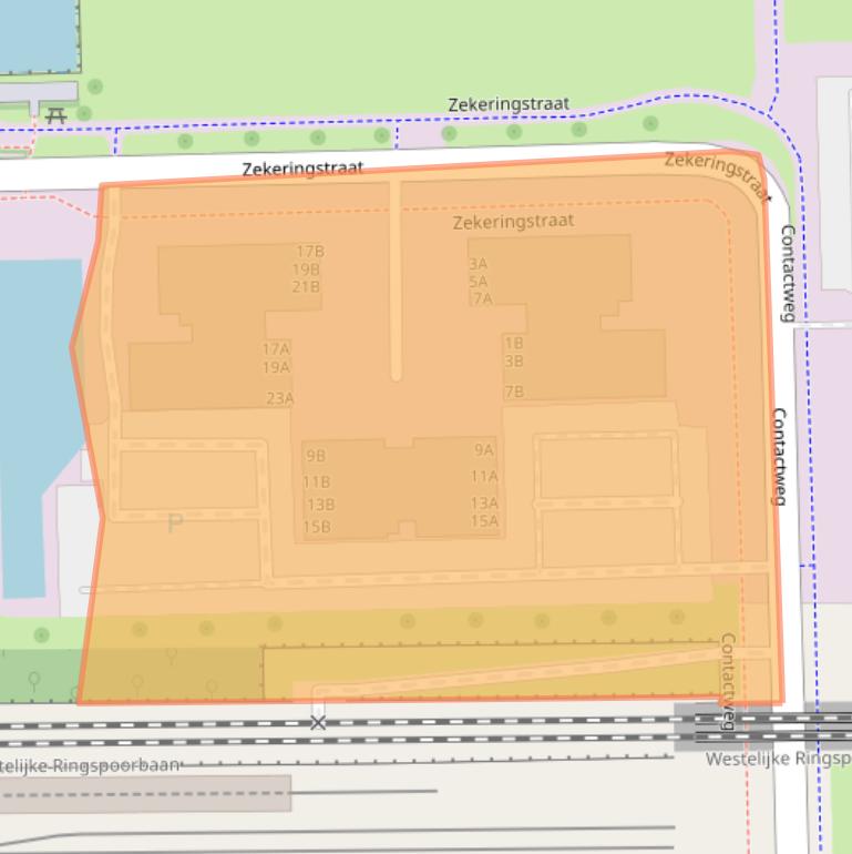 Kaart van postcodegebied 1014BM.