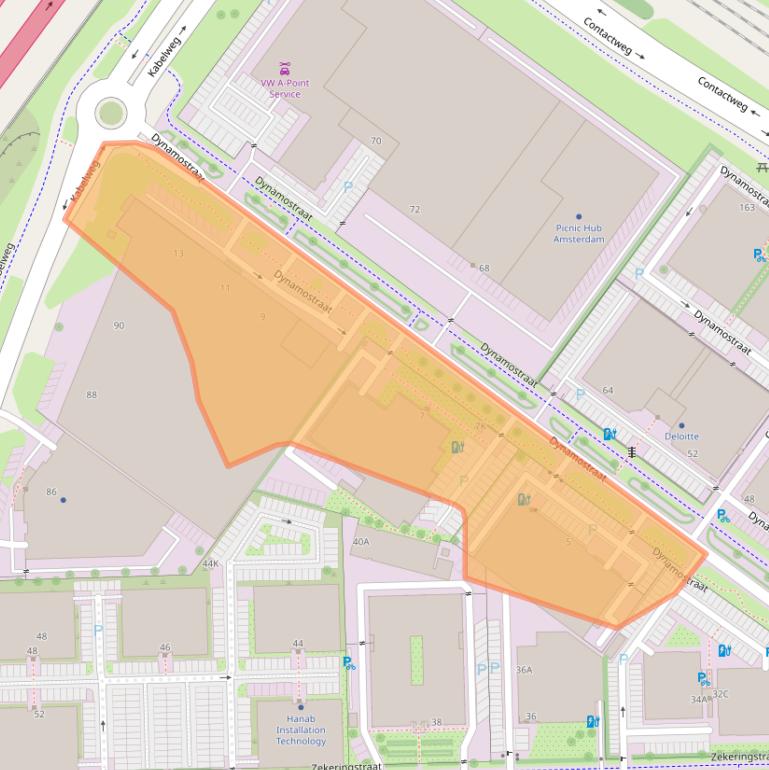 Kaart van postcodegebied 1014BN.