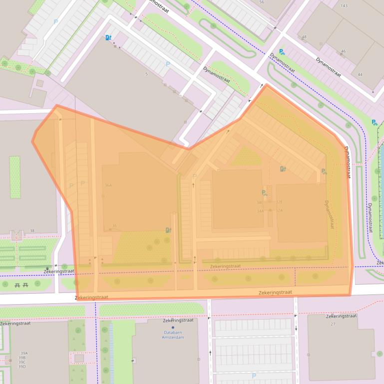 Kaart van postcodegebied 1014BS.