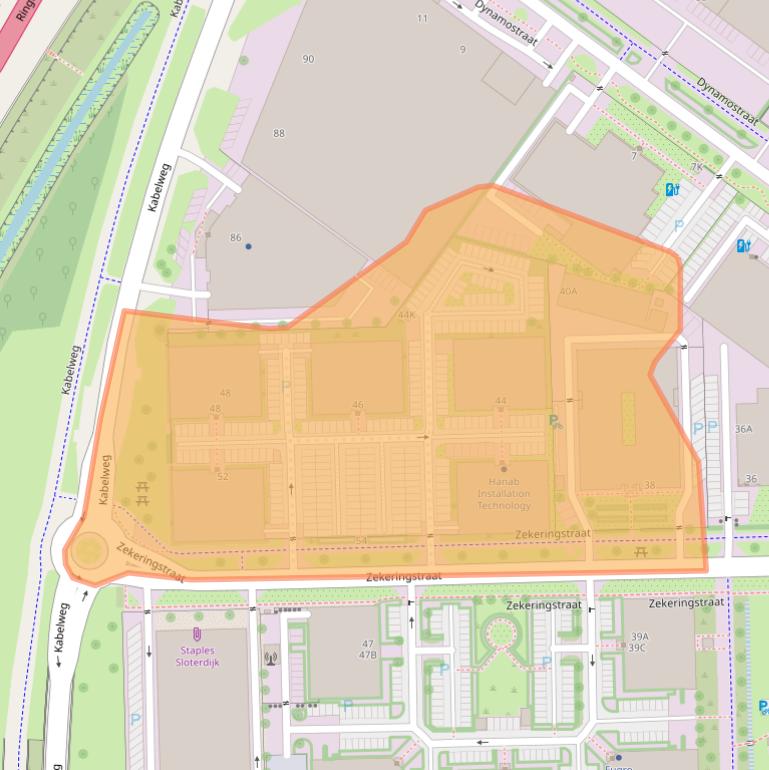 Kaart van postcodegebied 1014BT.