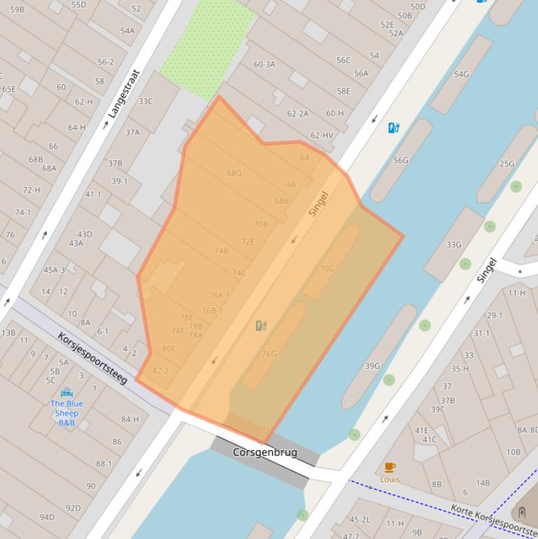 Kaart van postcodegebied 1015AC.