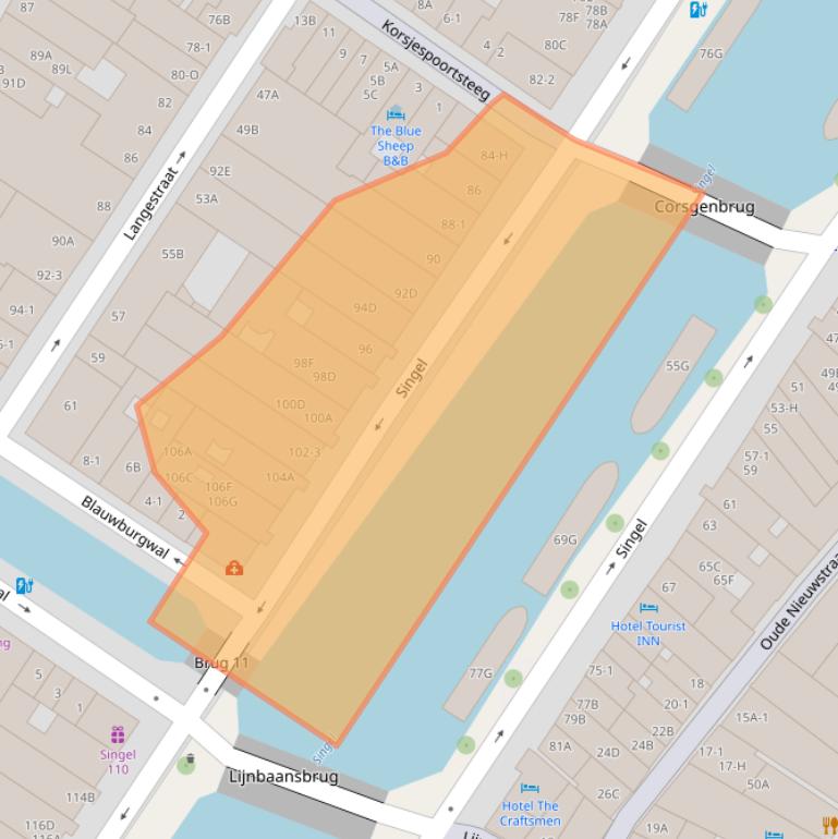 Kaart van postcodegebied 1015AD.