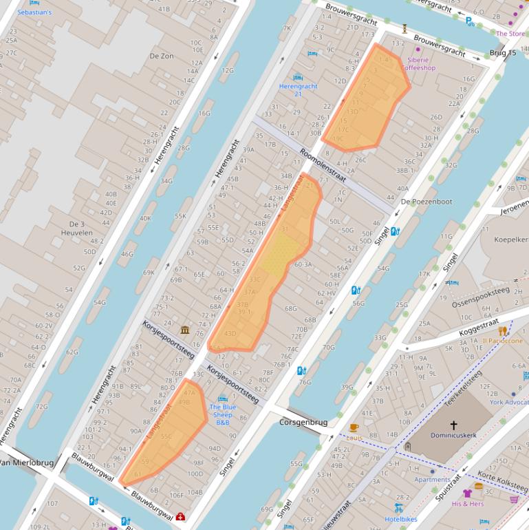 Kaart van postcodegebied 1015AK.