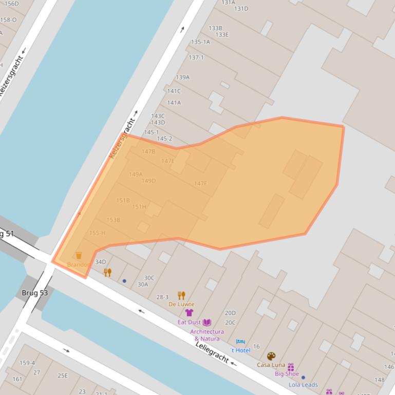 Kaart van postcodegebied 1015CL.