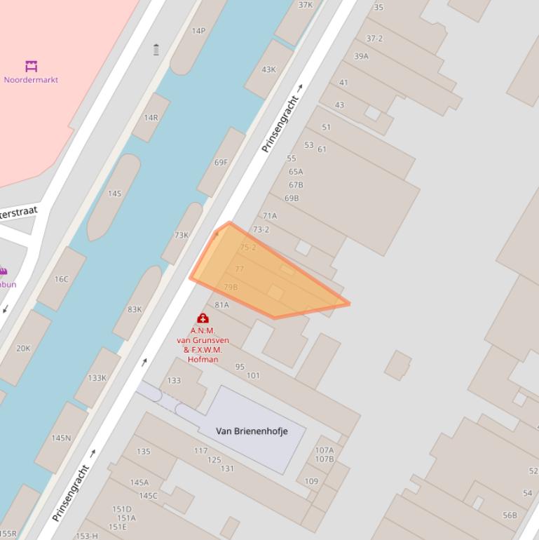 Kaart van postcodegebied 1015DM.