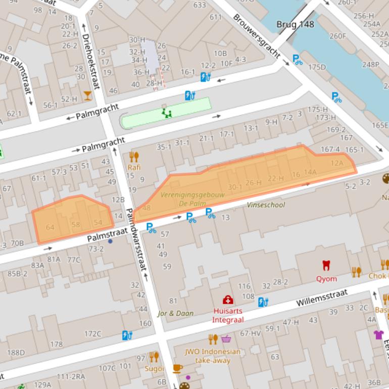 Kaart van postcodegebied 1015HS.