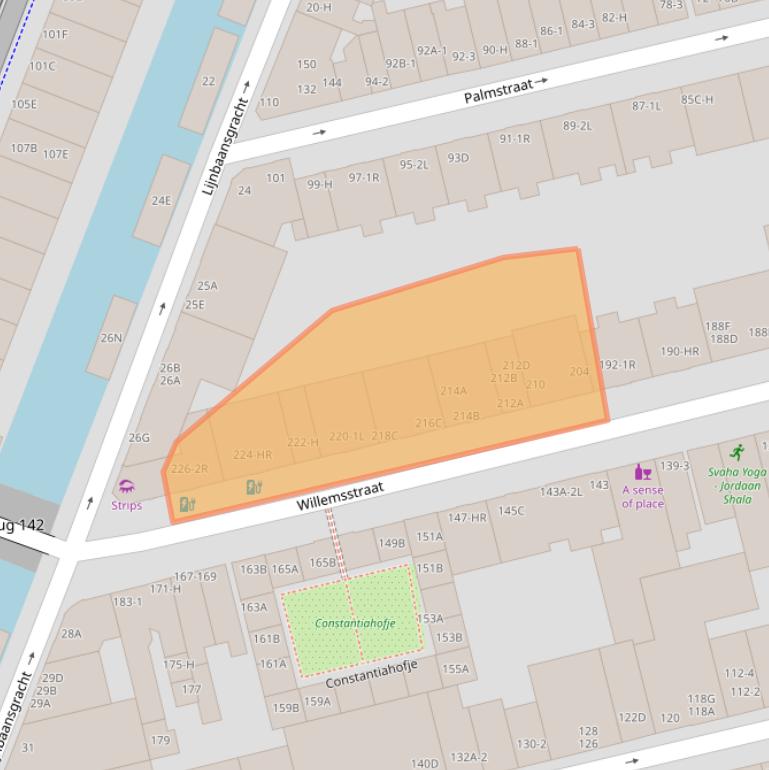 Kaart van postcodegebied 1015JG.