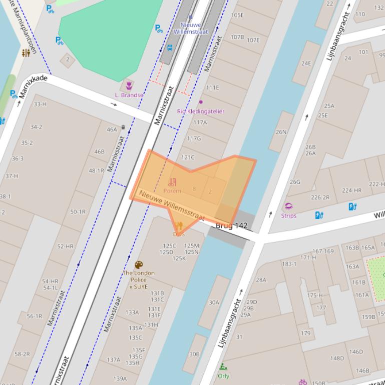 Kaart van postcodegebied 1015JH.