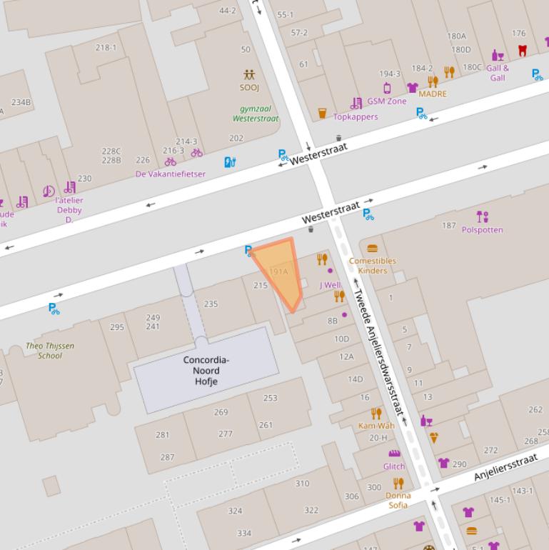 Kaart van postcodegebied 1015MB.