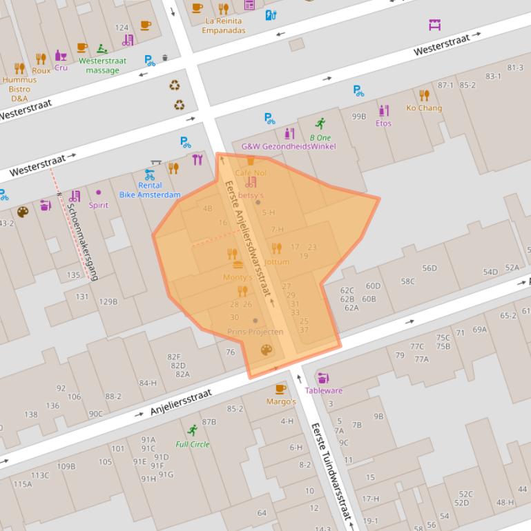 Kaart van postcodegebied 1015NR.