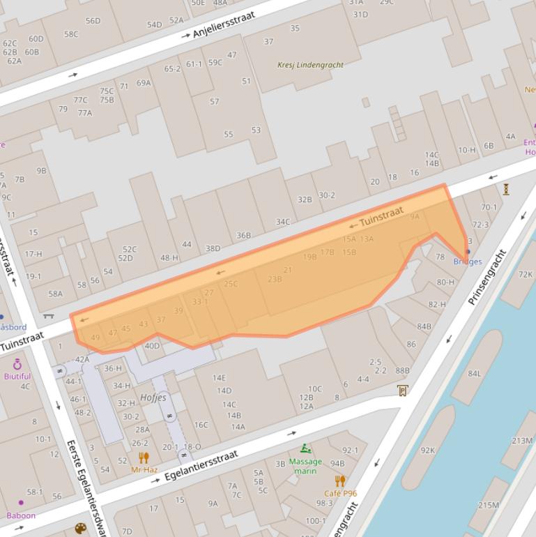 Kaart van postcodegebied 1015NX.