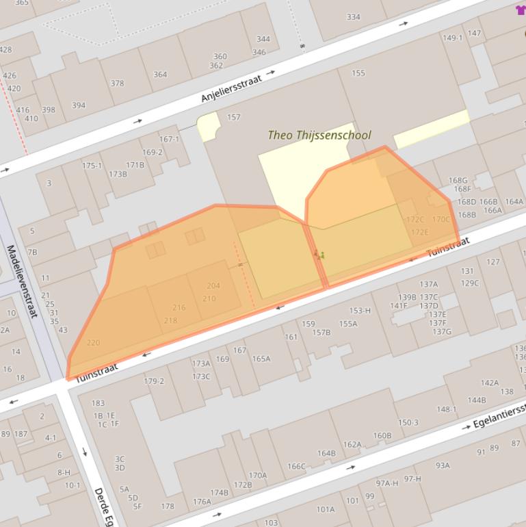 Kaart van postcodegebied 1015PJ.