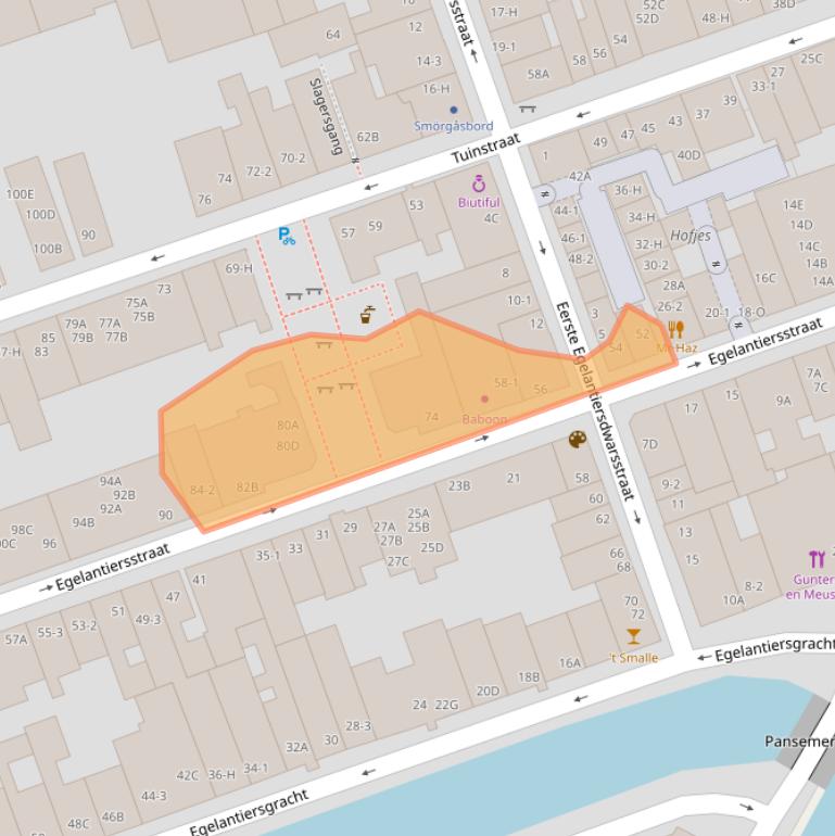 Kaart van postcodegebied 1015PP.