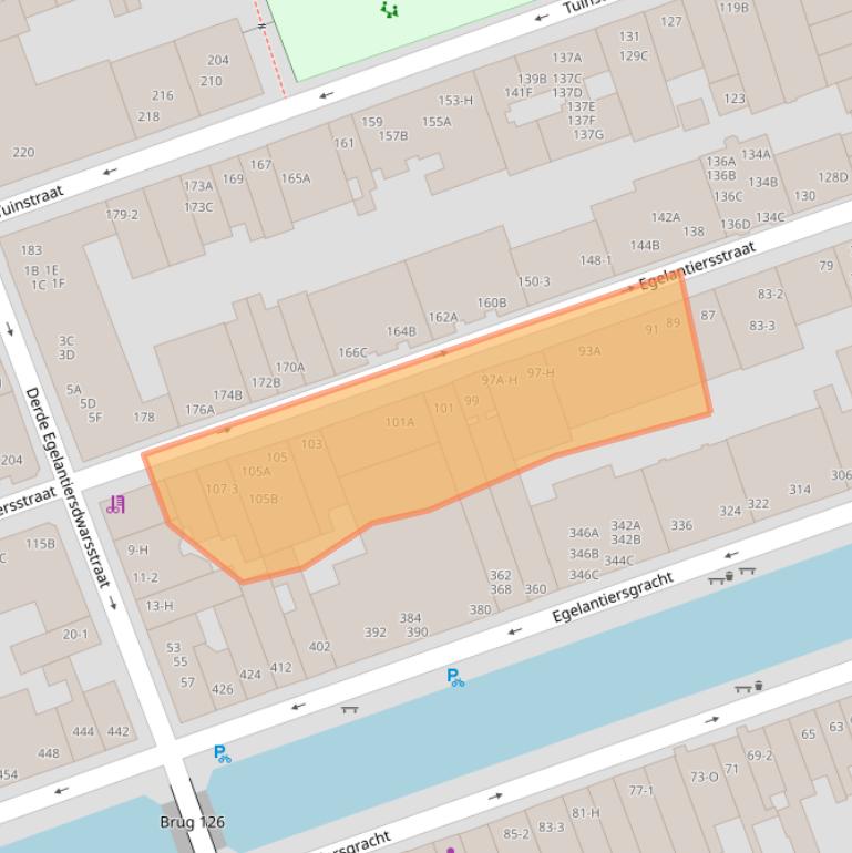 Kaart van postcodegebied 1015PZ.