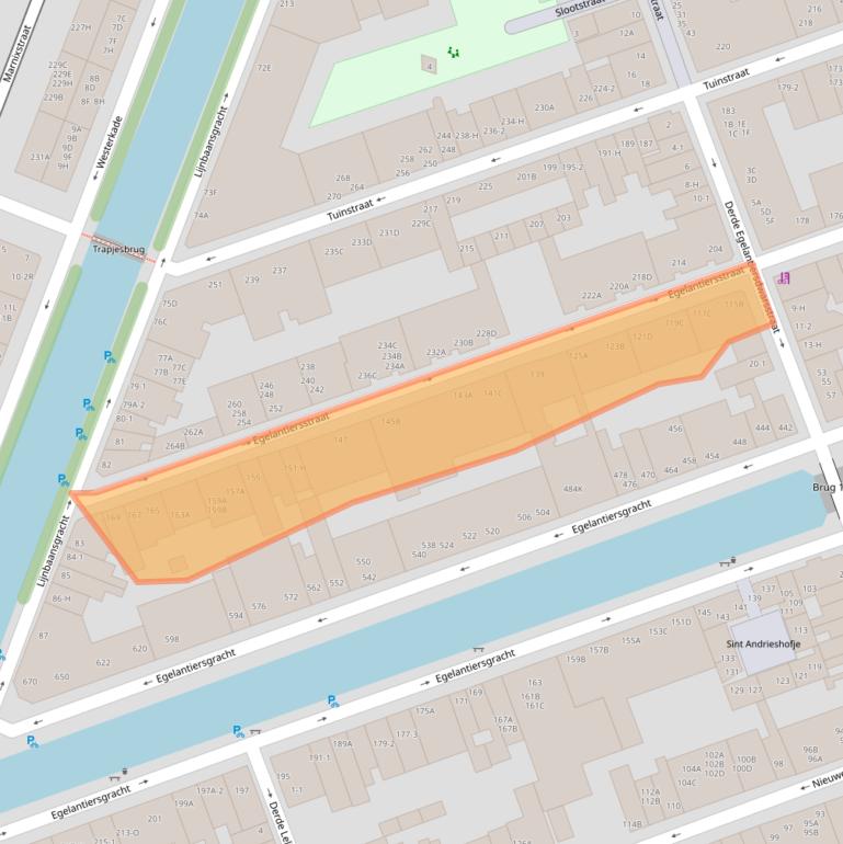Kaart van postcodegebied 1015RA.