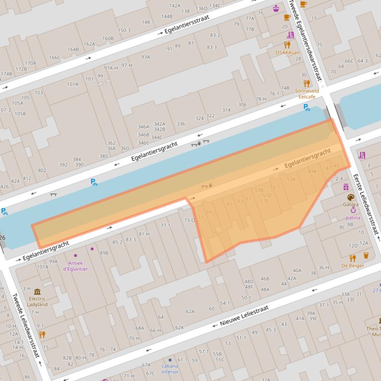 Kaart van postcodegebied 1015RD.
